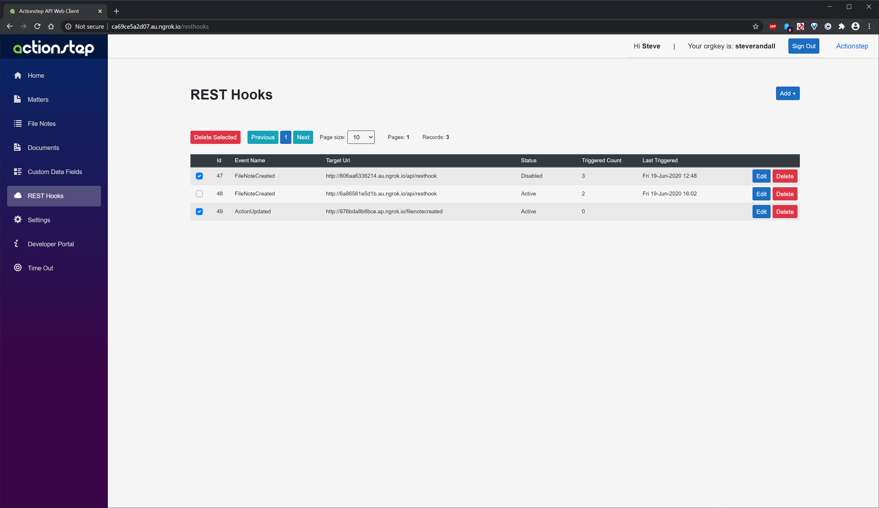 Demo App Delete Multiple Rest Hooks