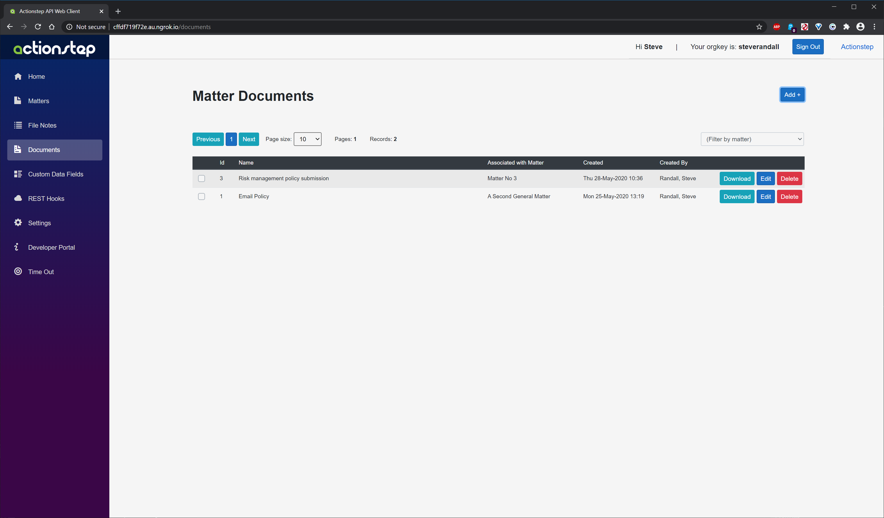 Demo App Documents