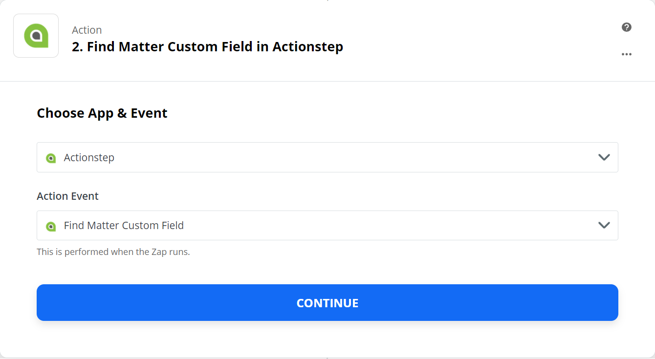 Find Matter Custom Field - Step 1
