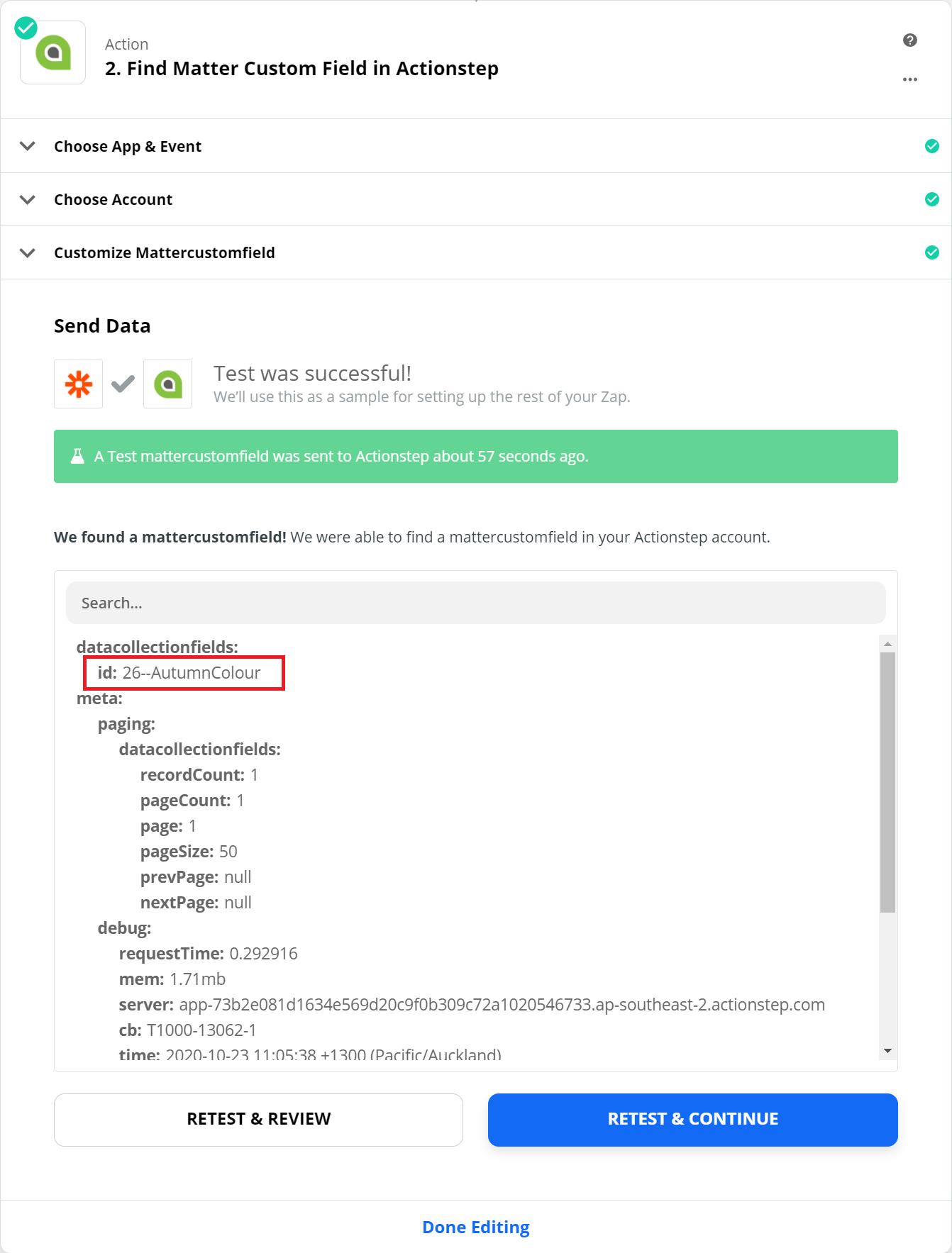 Find Matter Custom Field - Step 3